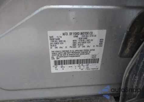 2017 Ford Edge Sport from USA, damaged, VIN 2FMPK4AP7HBB09895